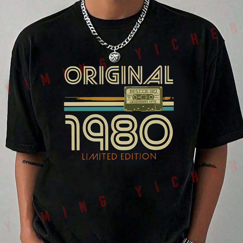 Mens Fashion In The 80S - 레트로 1980 카세트 테이프-빈티지 80년대 프린트