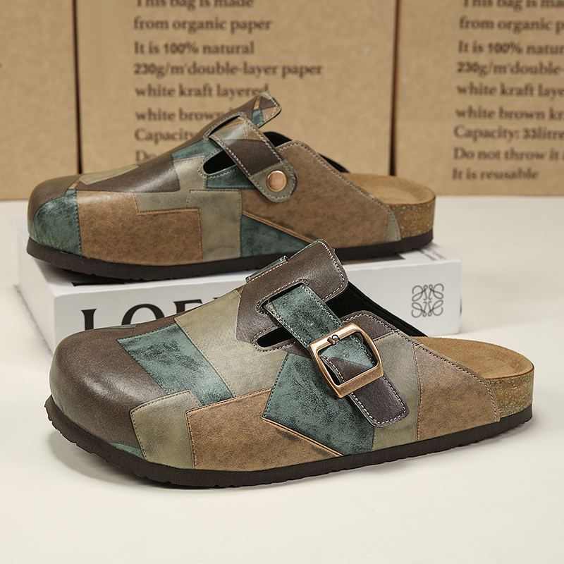 Men'S Fashion For 30 Year Olds - 유니섹스 코르크 클로즈드 토 슬리퍼 슬립온