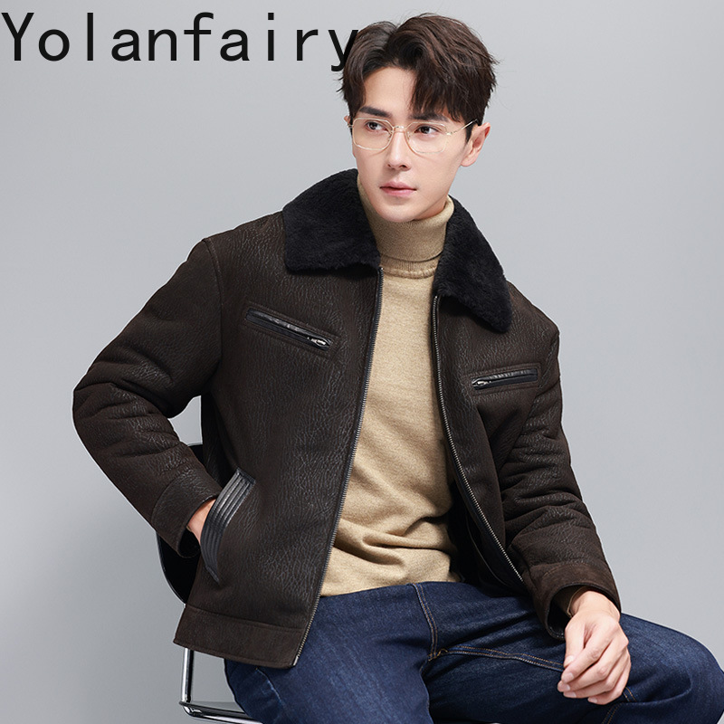 YOLANFAIRY 빈티지 패션 천연 모피 코트 남자  - Men'S Fashion Leather Jacket 리뷰 및 가격