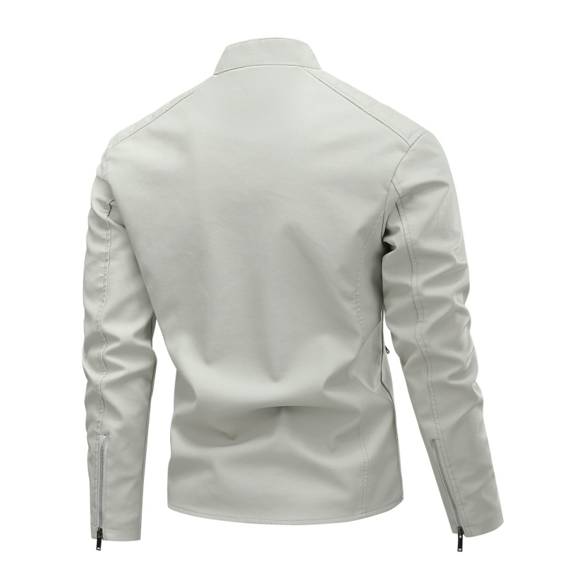 가을 남성용 PU 가죽 재킷 패션 모터사이클 가죽 코트 - Men'S Fashion Leather Jacket 리뷰 및 가격
