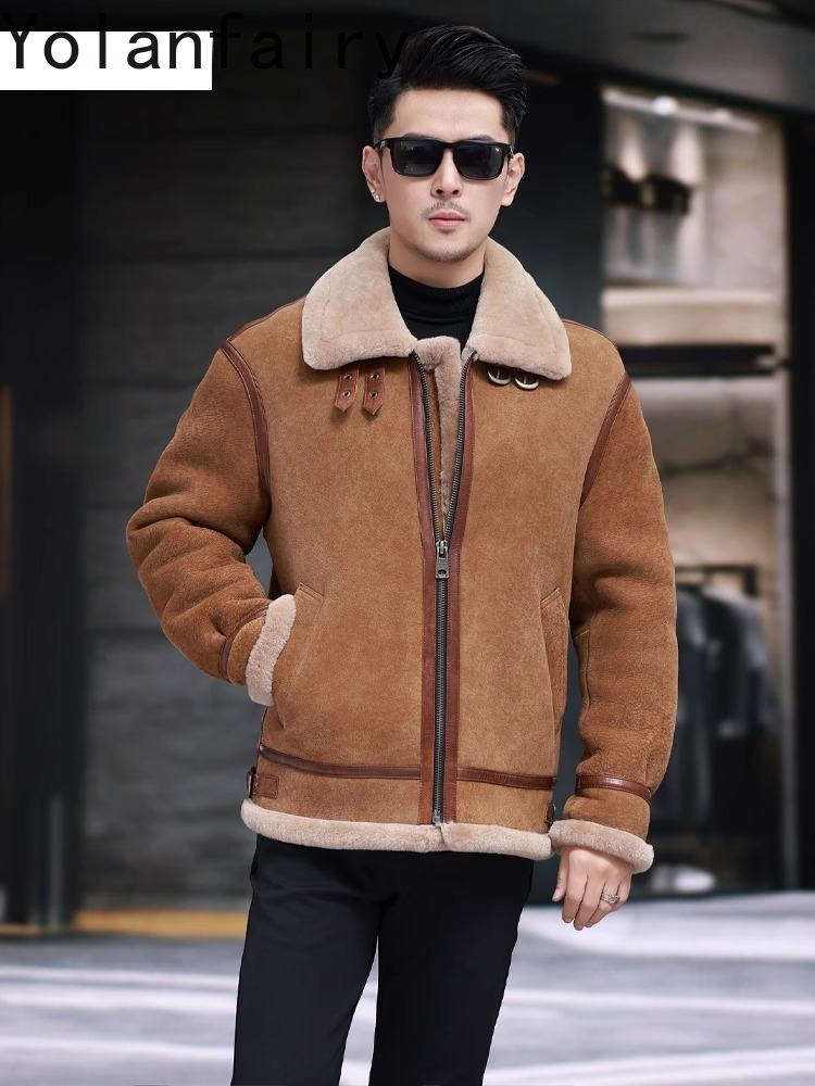 YOLANFAIRY 고품질 진짜 양가죽 재킷 남성 겨울 - Men'S Fashion Leather Jacket 리뷰 및 가격
