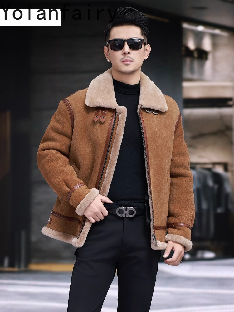 YOLANFAIRY 고품질 진짜 양가죽 재킷 남성 겨울 - Men'S Fashion Leather Jacket 리뷰 및 가격