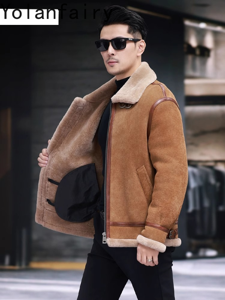 YOLANFAIRY 고품질 진짜 양가죽 재킷 남성 겨울 - Men'S Fashion Leather Jacket 리뷰 및 가격