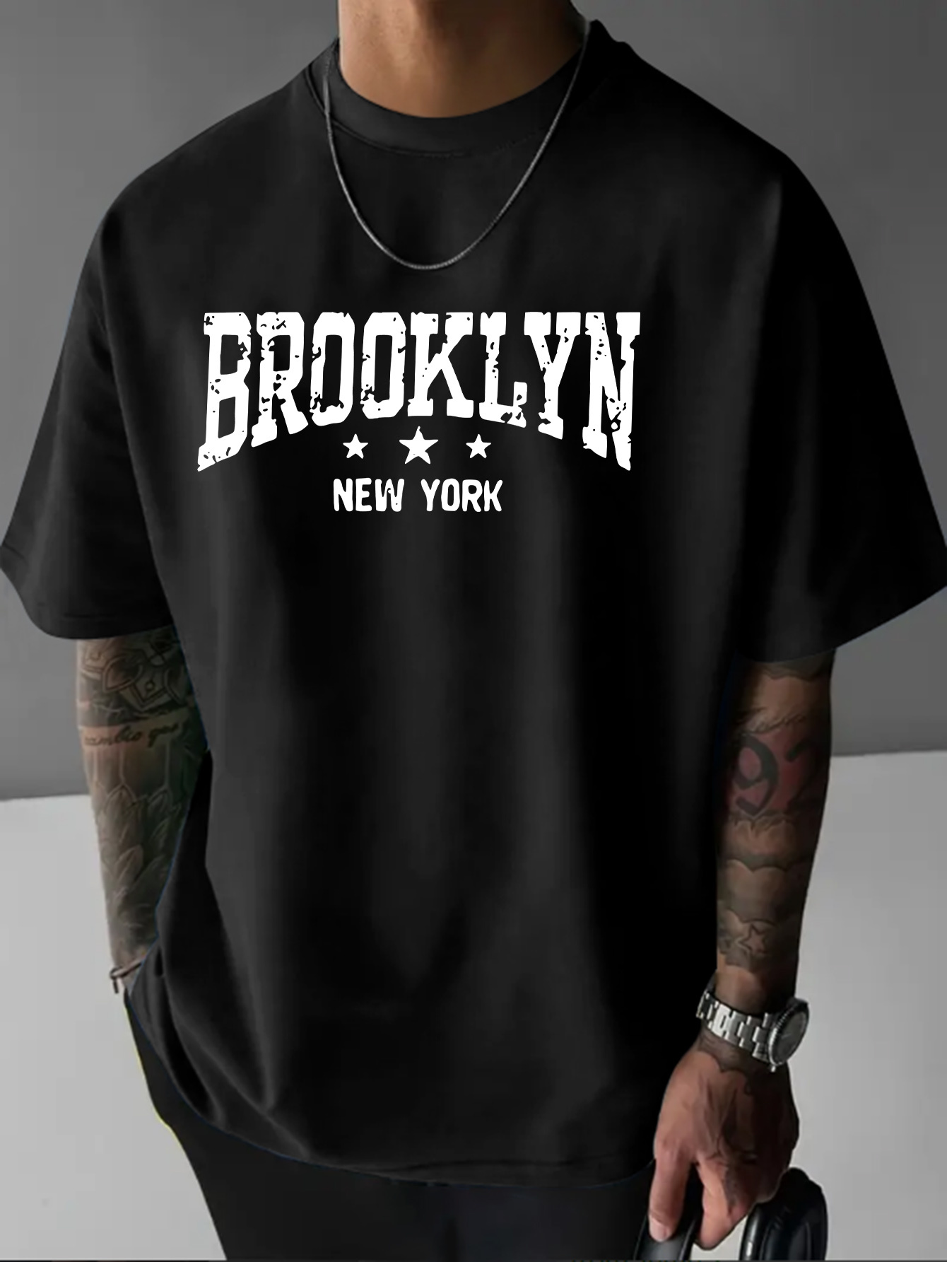 남성용 100% 순면 패셔너블 캐주얼 루즈 브루클린 뉴 - Men'S Fashion New York 리뷰 및 가격