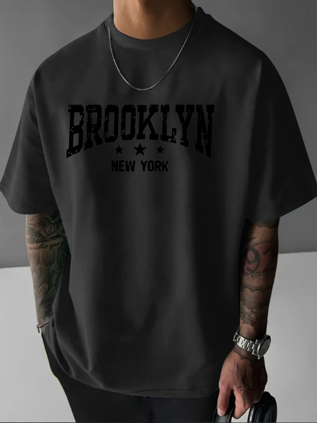 남성용 100% 순면 패셔너블 캐주얼 루즈 브루클린 뉴 - Men'S Fashion New York 리뷰 및 가격