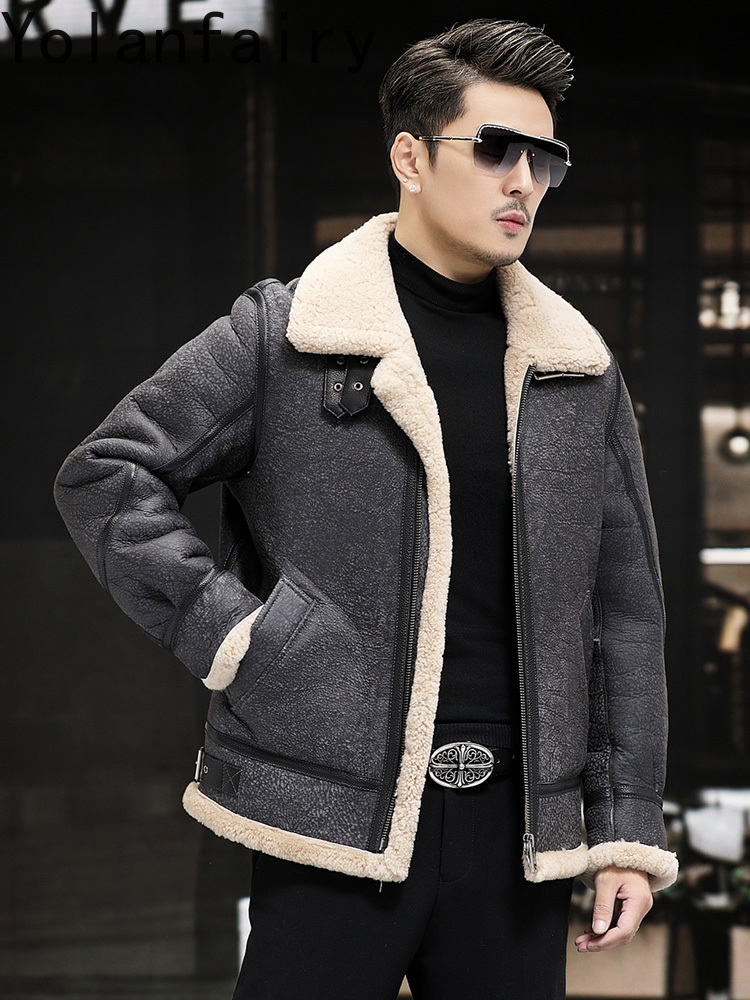 YOLANFAIRY 남성용 진짜 가죽 재킷 겨울 따뜻한 - Men'S Fashion Leather Jacket 리뷰 및 가격