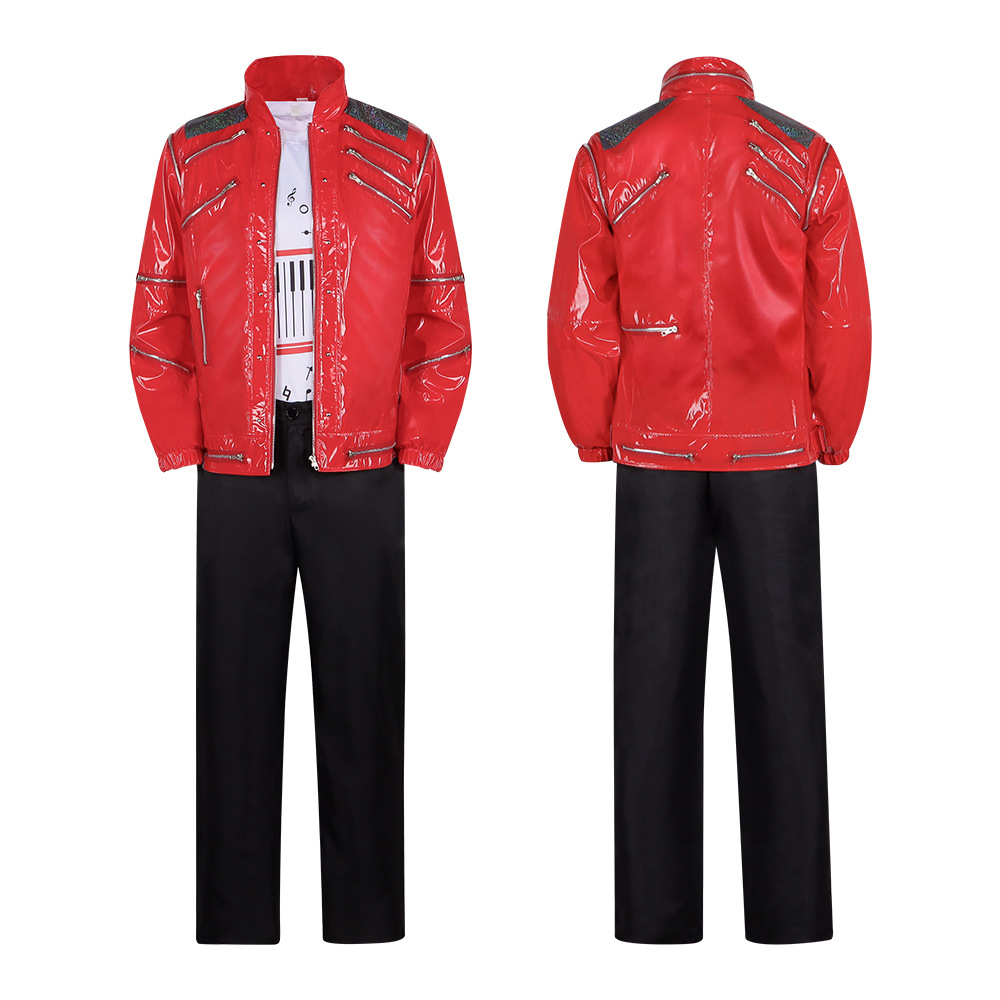 남성용 레드 가죽 재킷 마이클 잭슨 코스프레 의상 음표 - Men'S Fashion Leather Jacket 리뷰 및 가격