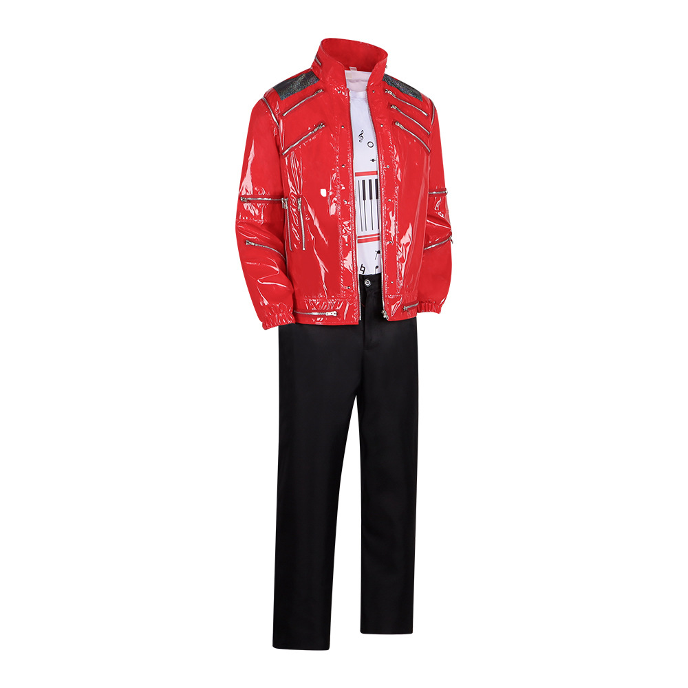 남성용 레드 가죽 재킷 마이클 잭슨 코스프레 의상 음표 - Men'S Fashion Leather Jacket 리뷰 및 가격