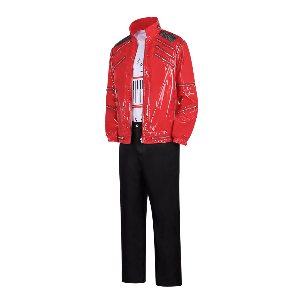 남성용 레드 가죽 재킷 마이클 잭슨 코스프레 의상 음표 - Men'S Fashion Leather Jacket 리뷰 및 가격