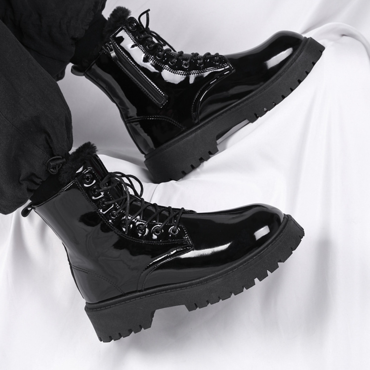 남성용 따뜻한 플러시 하이탑 부츠 겨울용 소프트솔 논슬 - Men'S Fashion For 30 Year Olds 리뷰 및 가격