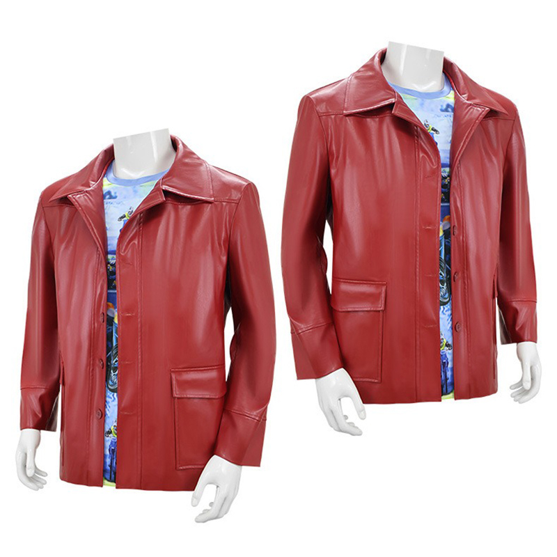 남자 레드 가죽 자켓 파이트 클럽 타일러 듀든 코스프레 - Men'S Fashion Leather Jacket 리뷰 및 가격