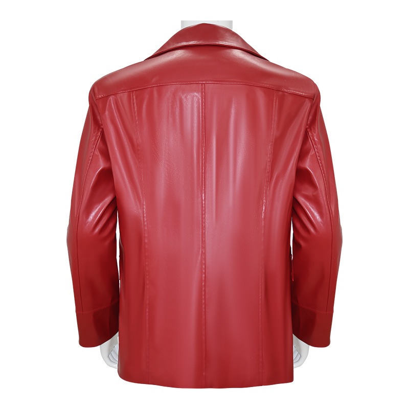 남자 레드 가죽 자켓 파이트 클럽 타일러 듀든 코스프레 - Men'S Fashion Leather Jacket 리뷰 및 가격