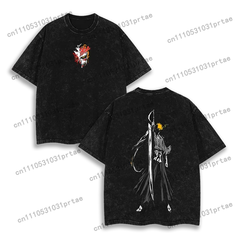 블리치 애니메이션 주변기기 그래픽 프린트 티셔츠 남녀  - Men'S Fashion Oversized T Shirt 리뷰 및 가격