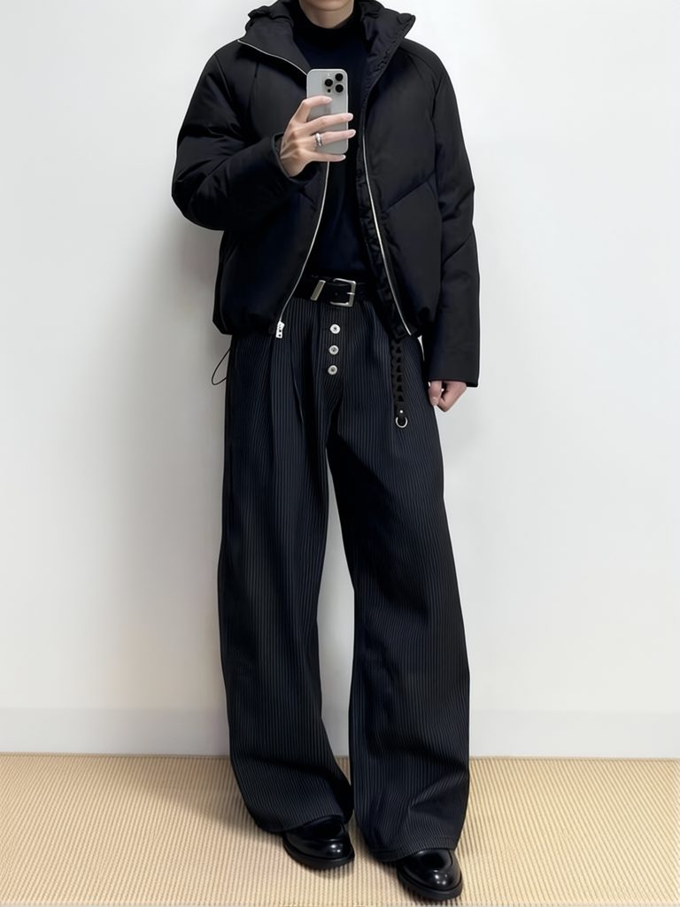 올드머니 남성 와이드 레그 수트 팬츠 캐주얼 하이웨이스 - Men'S Dress Pants Fashion 리뷰 및 가격