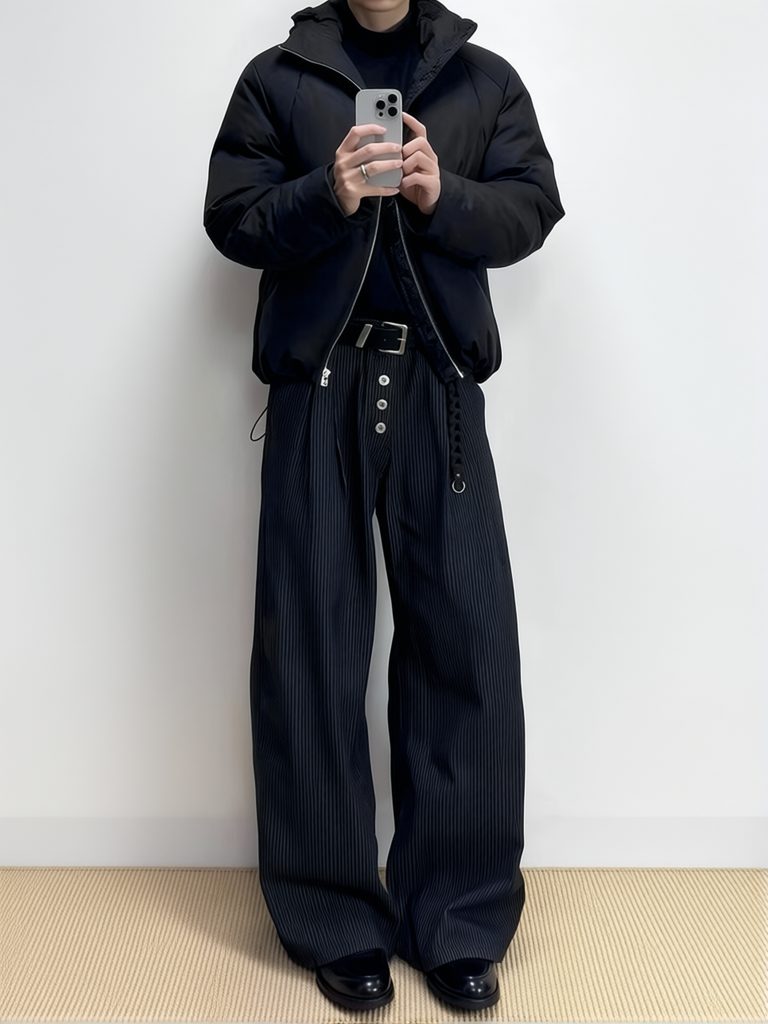 올드머니 남성 와이드 레그 수트 팬츠 캐주얼 하이웨이스 - Men'S Dress Pants Fashion 리뷰 및 가격