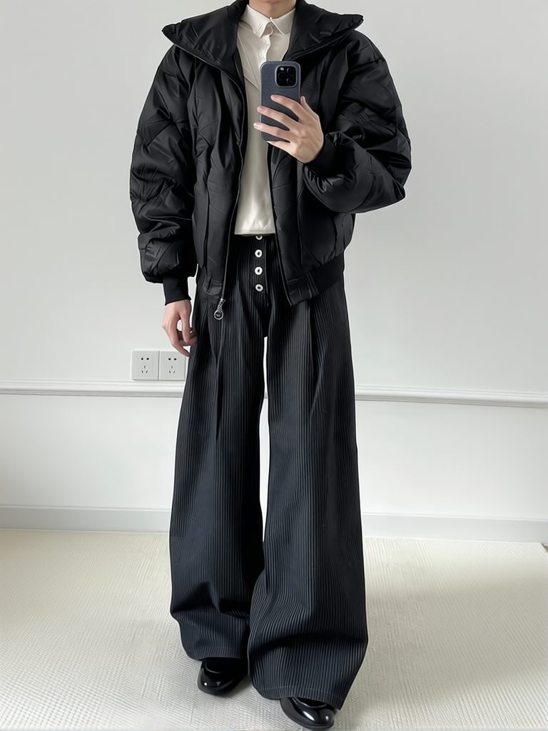 올드머니 남성 와이드 레그 수트 팬츠 캐주얼 하이웨이스 - Men'S Dress Pants Fashion 리뷰 및 가격