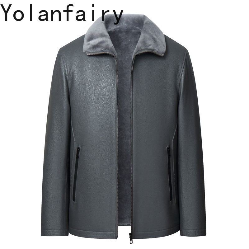YOLANFAIRY 고급 소가죽 정품 가죽 재킷 남성용 - Men'S Fashion Leather Jacket 리뷰 및 가격