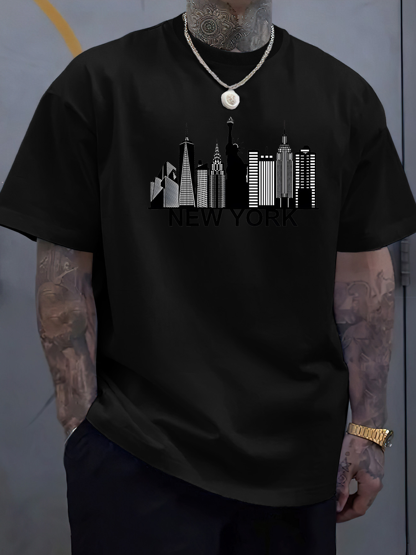 면 소재 남성용 뉴욕 시티 패턴 프린트 패셔너블 캐주얼 - Men'S Fashion New York 리뷰 및 가격