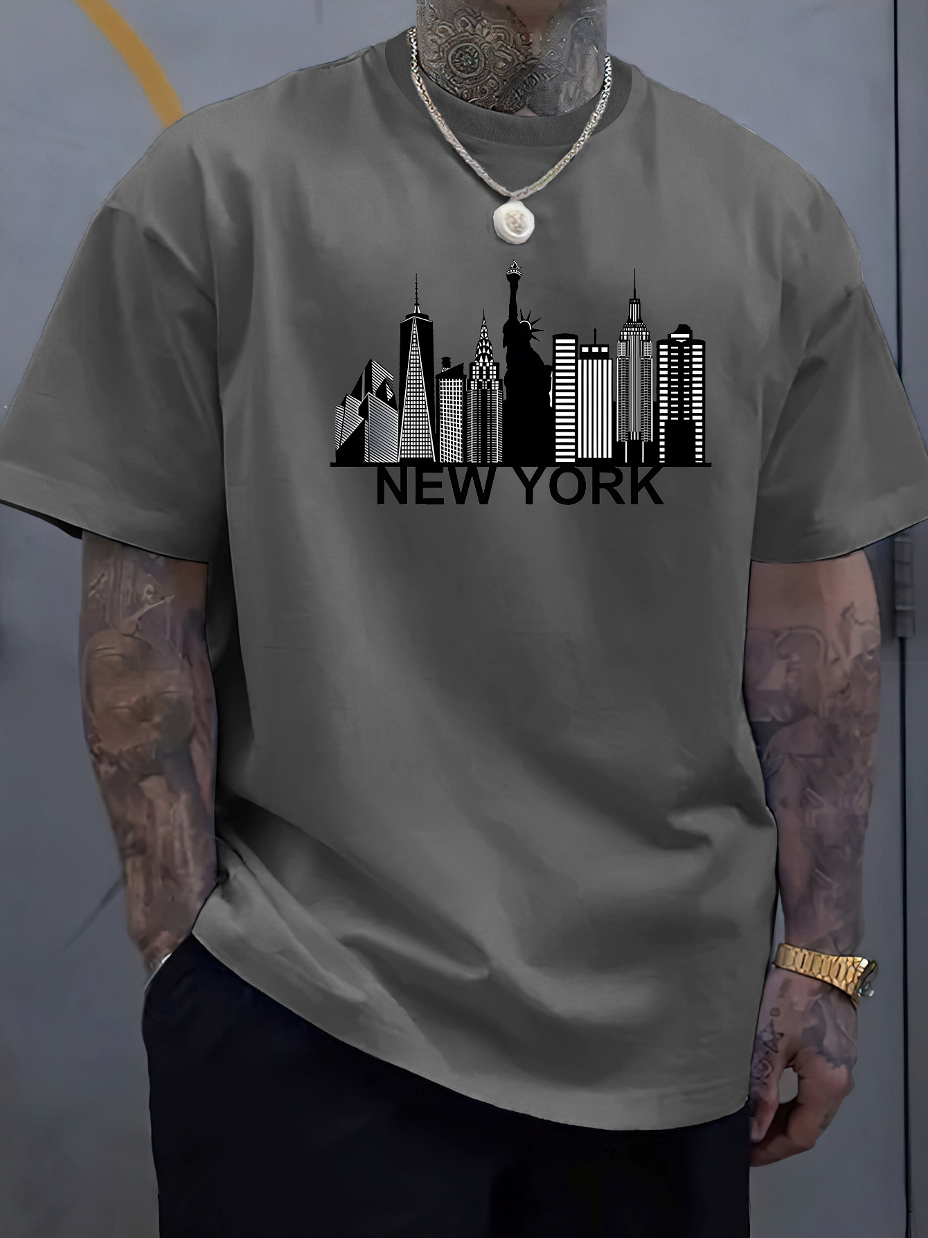 면 소재 남성용 뉴욕 시티 패턴 프린트 패셔너블 캐주얼 - Men'S Fashion New York 리뷰 및 가격