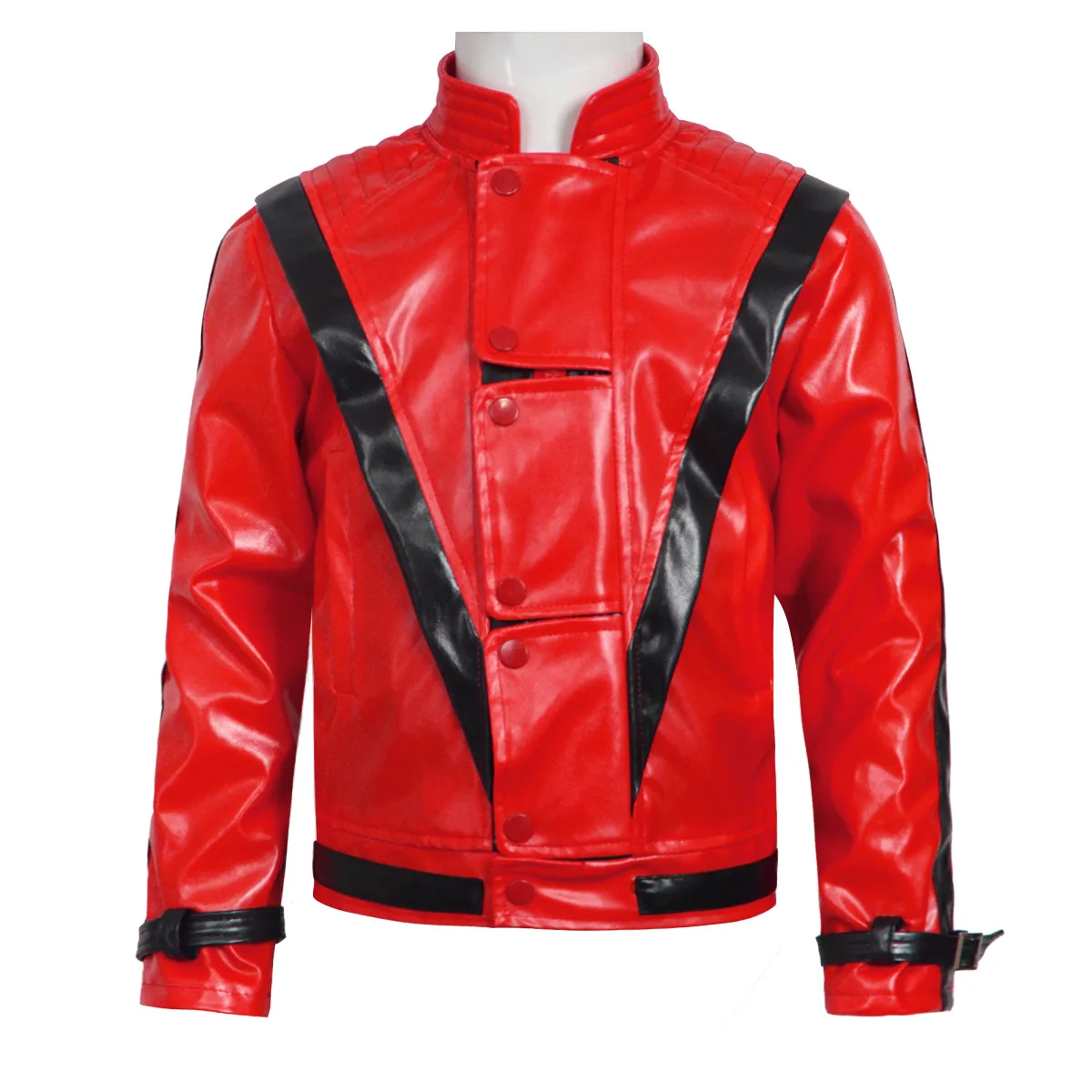 마이클 잭슨 스릴러 무서운 코스튬 레드 가죽 재킷 여성 - Men'S Fashion Leather Jacket 리뷰 및 가격