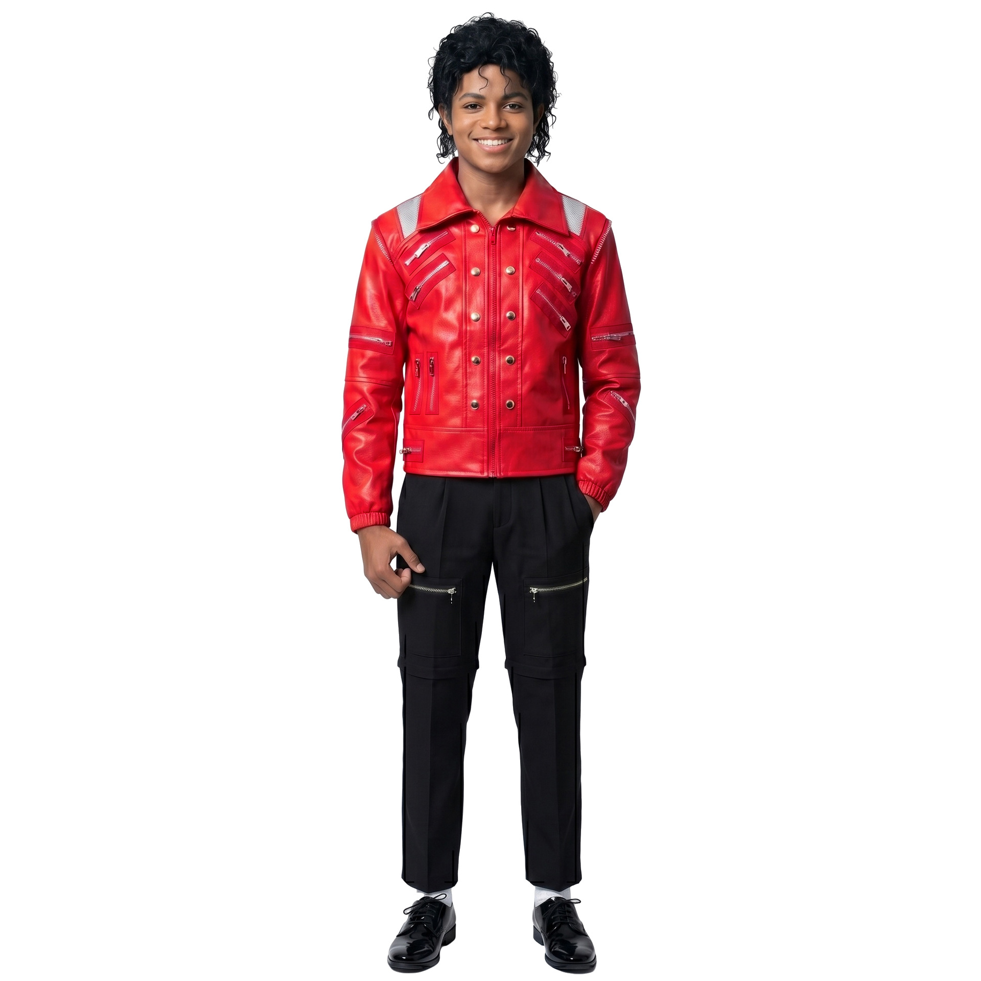 80년대 레트로 팝스타 의상 마이클 잭슨 스타일 비트  - Men'S Fashion Leather Jacket 리뷰 및 가격