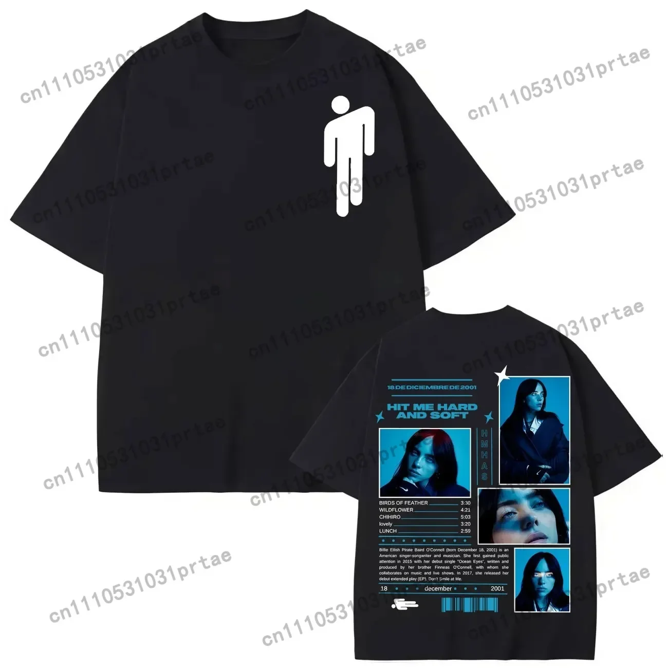 빌리 아일리쉬 히트 미 하드 앤 소프트 앨범 포스터 그 - Men'S Fashion Oversized T Shirt 리뷰 및 가격