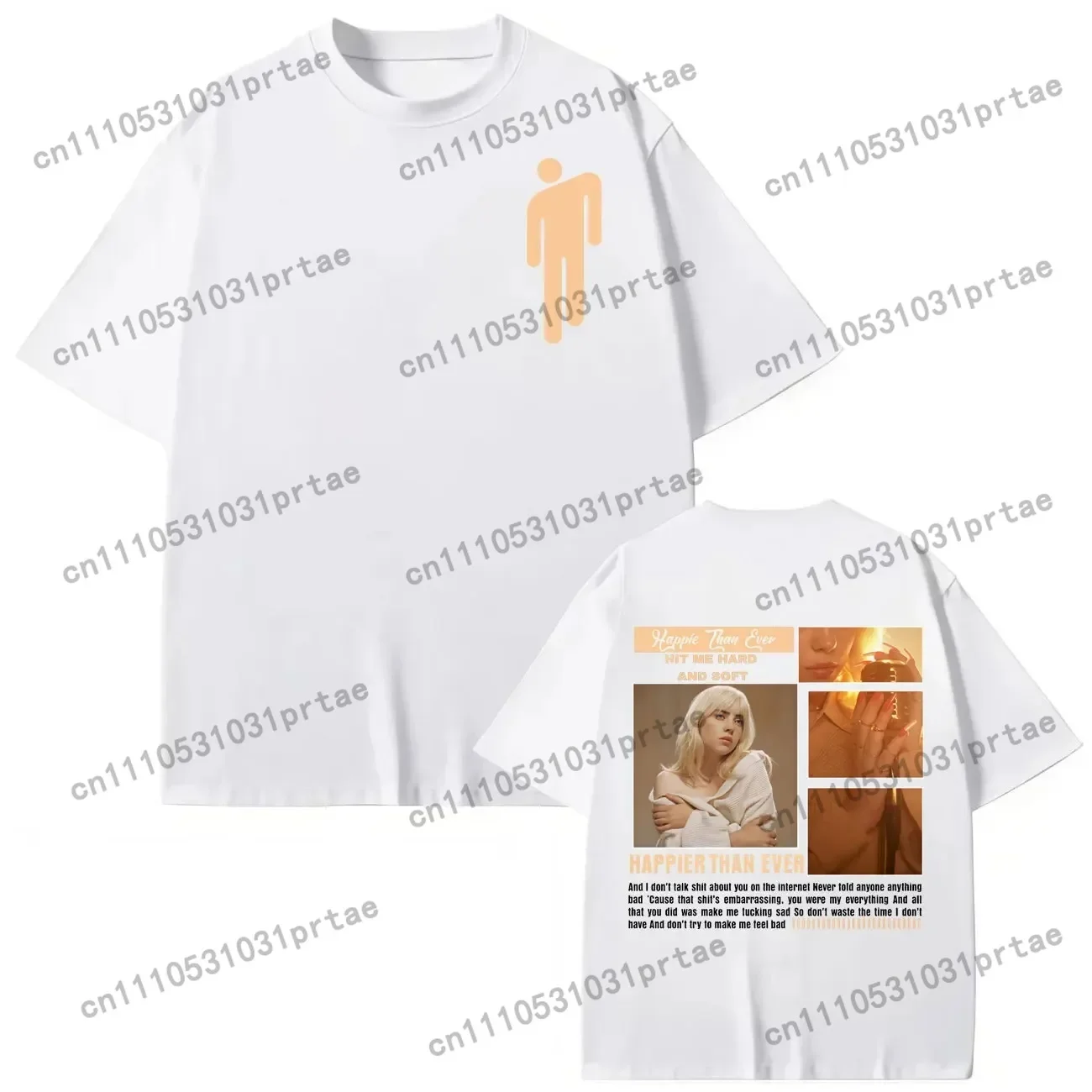 빌리 아일리쉬 히트 미 하드 앤 소프트 앨범 포스터 그 - Men'S Fashion Oversized T Shirt 리뷰 및 가격