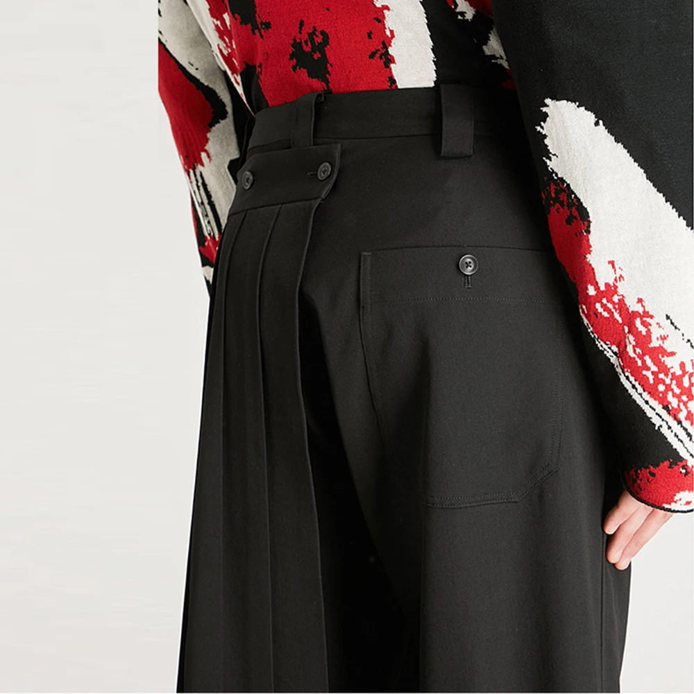 남성용 캐주얼 해체 플리츠 스트레이트 팬츠, 젠더리스  - Men'S Dress Pants Fashion 리뷰 및 가격