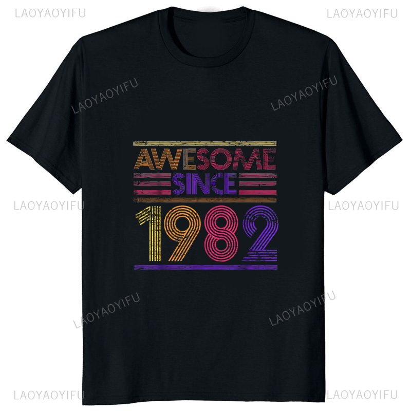한정판 1982 빈티지 프린트 티셔츠, 80 년대 캐주 - Mens Fashion In The 80S 리뷰 및 가격